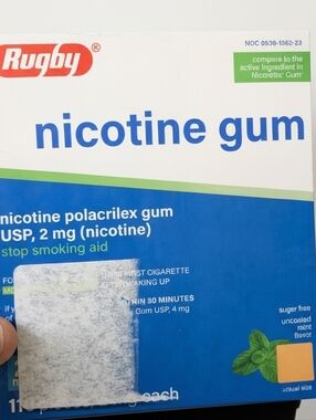 Mint Nicotine Gum 2 mg, 100 Pieces